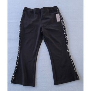 Nanette Lepore Color black sequin flare leg pant Size XL